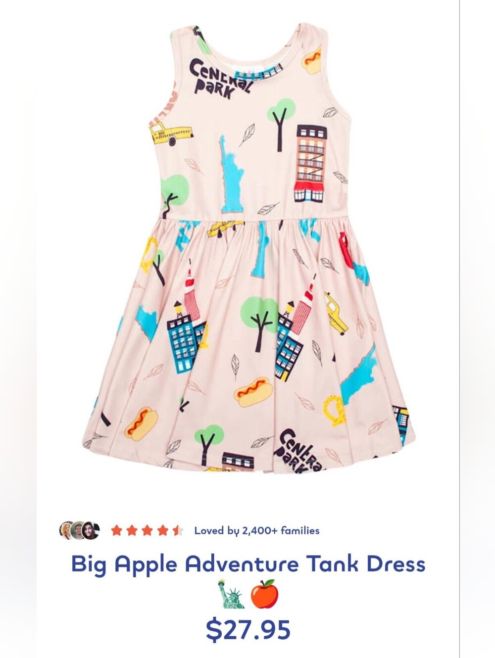 DotDot Smile Big Apple Adventure Tank Dress